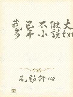 我已不做大佬好多年小说txt