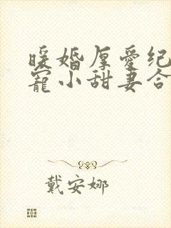 暖婚厚爱纪总独宠小甜妻合集