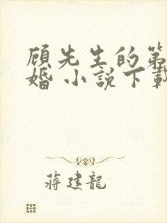 顾先生的第一宠婚 小说下载txt