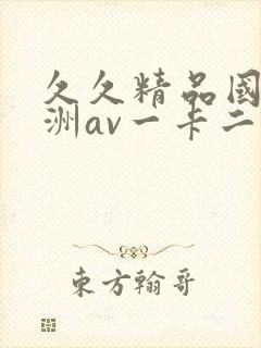 久久精品国产亚洲av一卡二卡