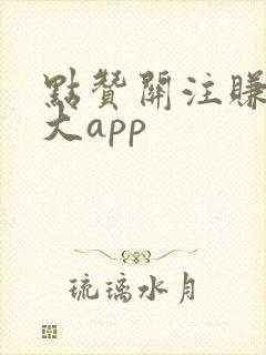 点赞关注赚钱十大app