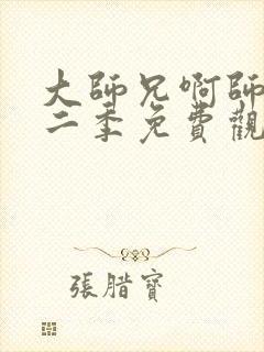 大师兄啊师兄第二季免费观看