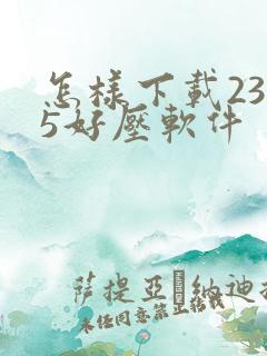 怎样下载2345好压软件