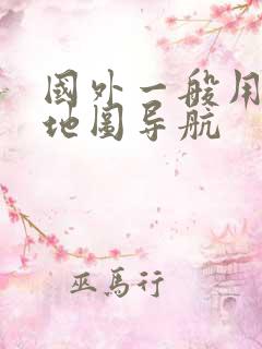 国外一般用什么地图导航