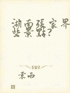 湖南张家界有哪些景点?