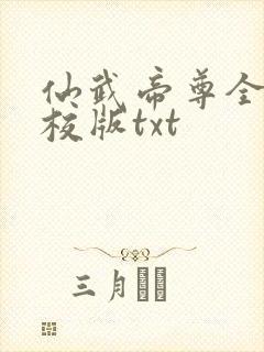仙武帝尊全本精校版txt