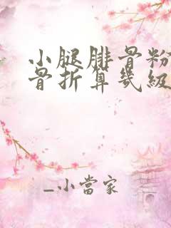 小腿腓骨粉碎性骨折算几级伤残