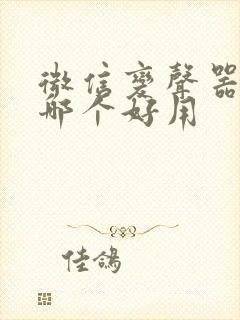 微信变声器软件哪个好用