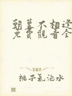 朝暮不相逢短剧免费观看全集