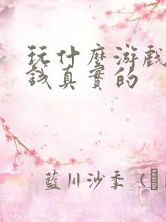 玩什么游戏能挣钱真实的