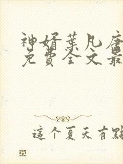 神婿叶凡唐若雪免费全文最新版