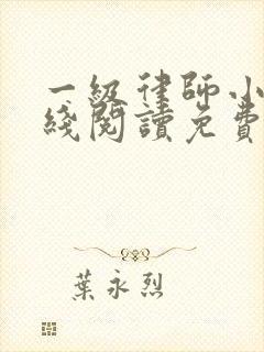 一级律师小说在线阅读免费