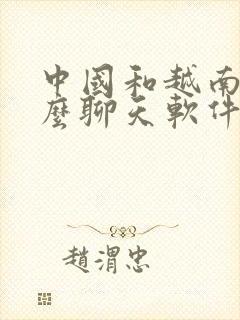 中国和越南用什么聊天软件