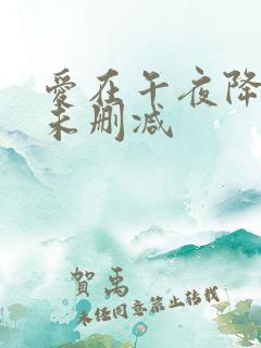 爱在午夜降临前未删减