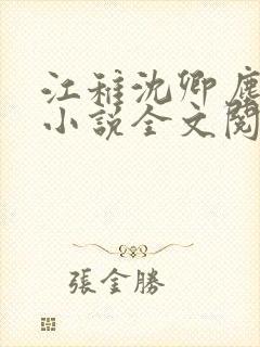 江稚沈卿尘免费小说全文阅读