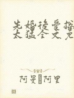 先婚后爱总裁别太猛全文免费阅读