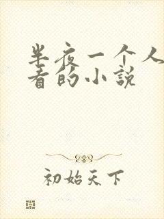 半夜一个人偷偷看的小说