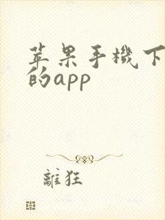 苹果手机下软件的app