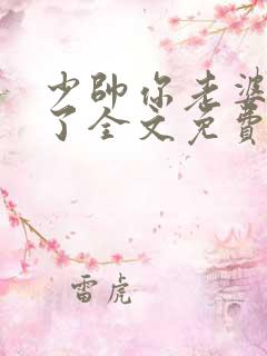 少帅你老婆又跑了全文免费读