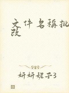 文件名称批量修改