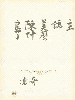 良陈美锦主要讲了什么