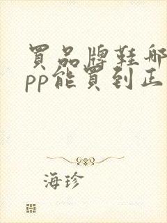 买品牌鞋哪个app能买到正品