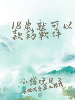 18岁就可以贷款的软件