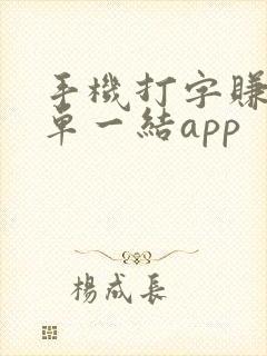 手机打字赚钱一单一结app
