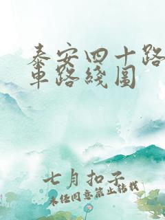 泰安四十路公交车路线图