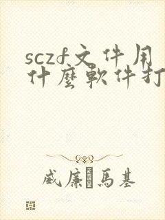 sczf文件用什么软件打开