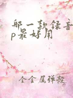 哪一款录音app最好用