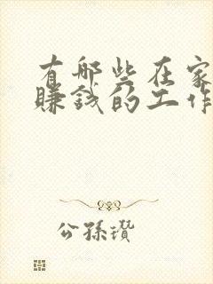 有哪些在家可以赚钱的工作