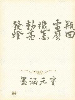 发动机电瓶故障灯亮怎么回事