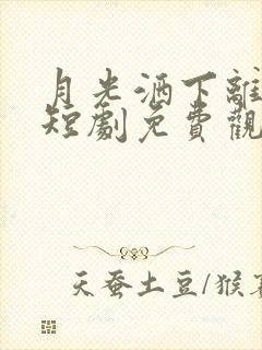 月光洒下离人巷短剧免费观看全集高清