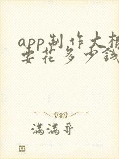 app制作大概要花多少钱