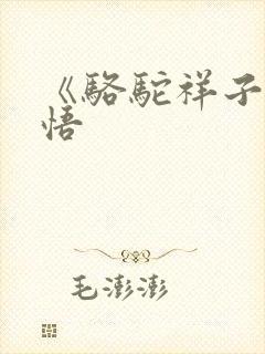 《骆驼祥子》感悟