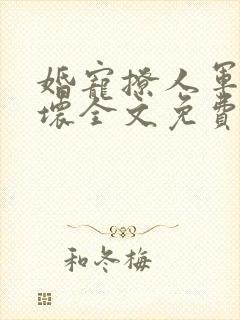 婚宠撩人军长坏坏全文免费阅读