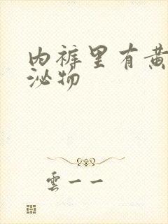 内裤里有黄色分泌物