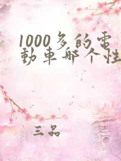 1000多的电动车哪个性价比最高?