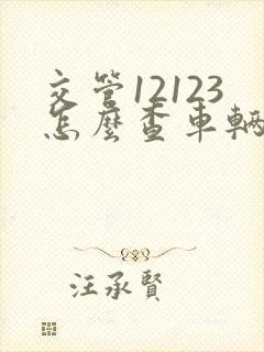 交管12123怎么查车辆是否抵押