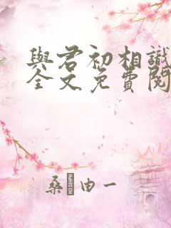 与君初相识小说全文免费阅读