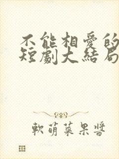 不能相爱的我们短剧大结局