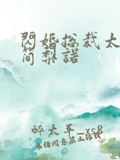 闪婚总裁太霸道简梨诺