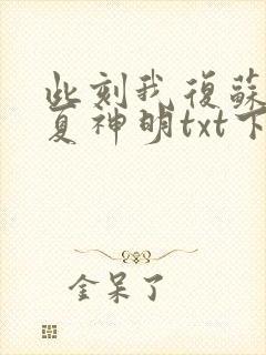 此刻我复苏了华夏神明txt下载