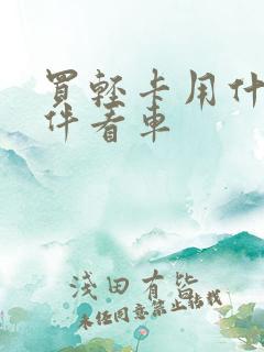 买轻卡用什么软件看车