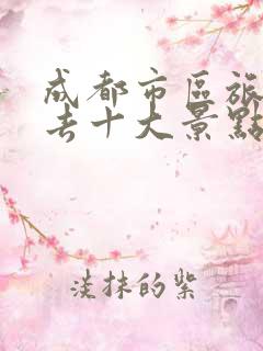 成都市区旅游必去十大景点推荐一下