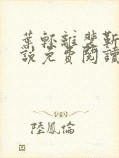 叶轻离裴靳墨小说免费阅读笔趣阁