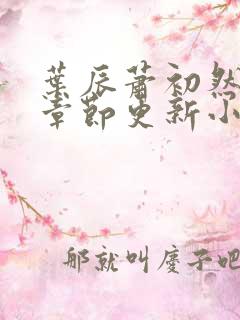 叶辰萧初然最新章节更新小说