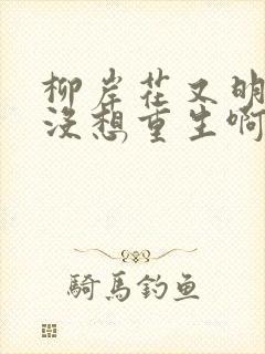 柳岸花又明我真没想重生啊完整版