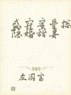 盛宠蜜爱总裁的隐婚甜妻